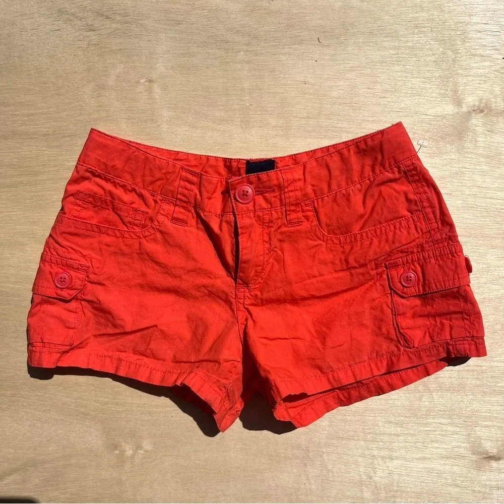 Kids Girls GAP Kids size 10 Orange Red Bright Cargo Shorts